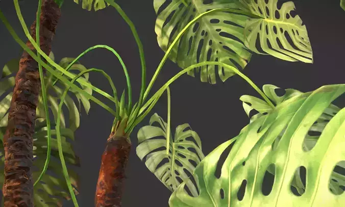 Plant in pot Low-poly 3D model Plant in pot Low-poly 3D model