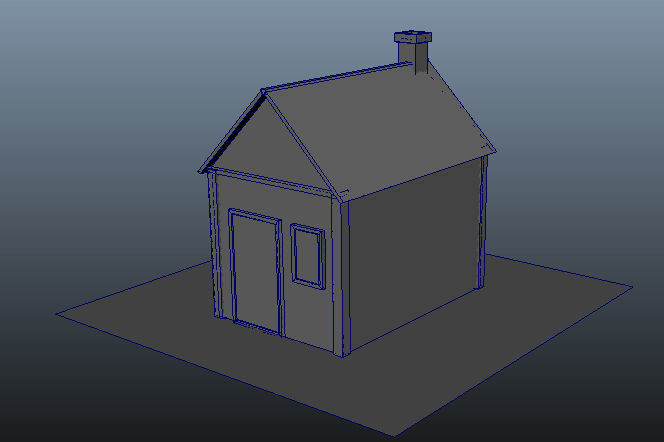 House 3d model wooden Low-poly 3D model_2