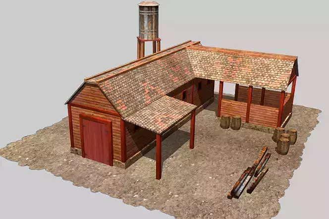 Lumber mill 3d model