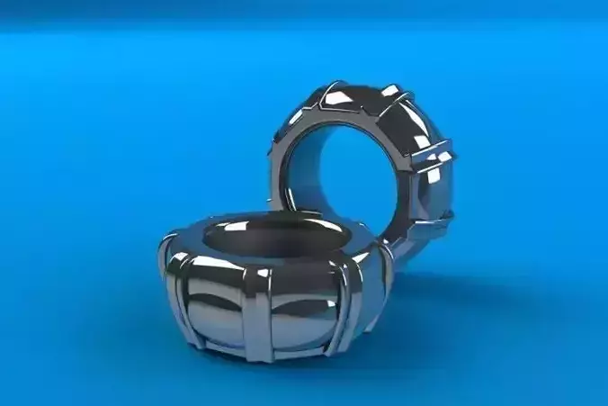 Mens Wedding Ring Challenge Free 3D model
