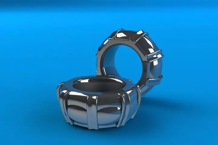 Mens Wedding Ring Challenge Free 3D model_0