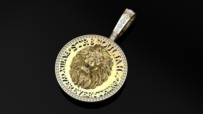 Pendant Lion key greek  3D print model