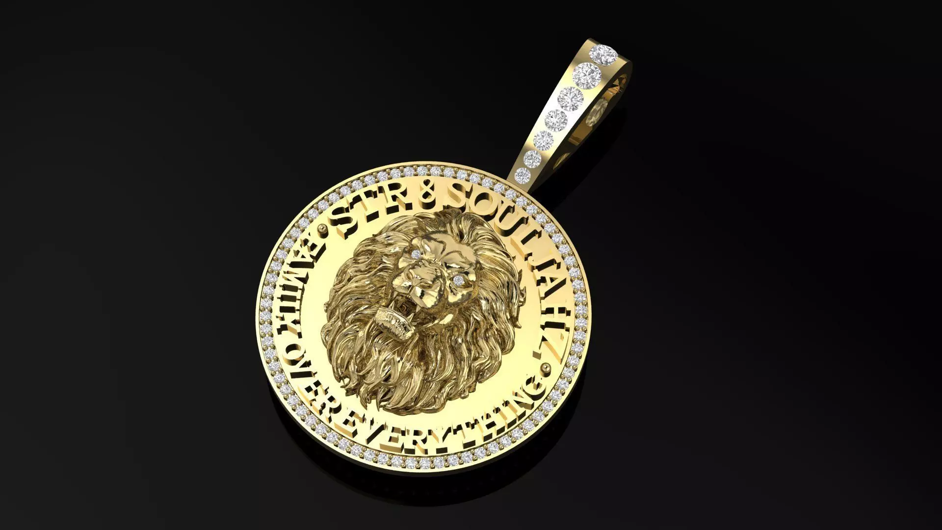 Pendant Lion key greek 3D print model