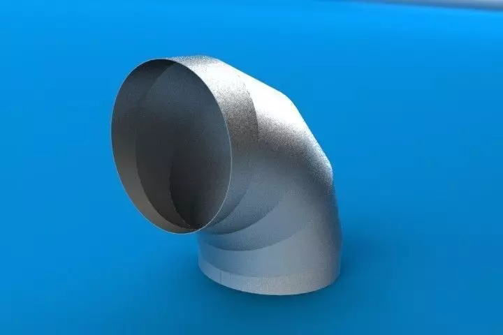 Sheet Metal Elbow Free 3D model