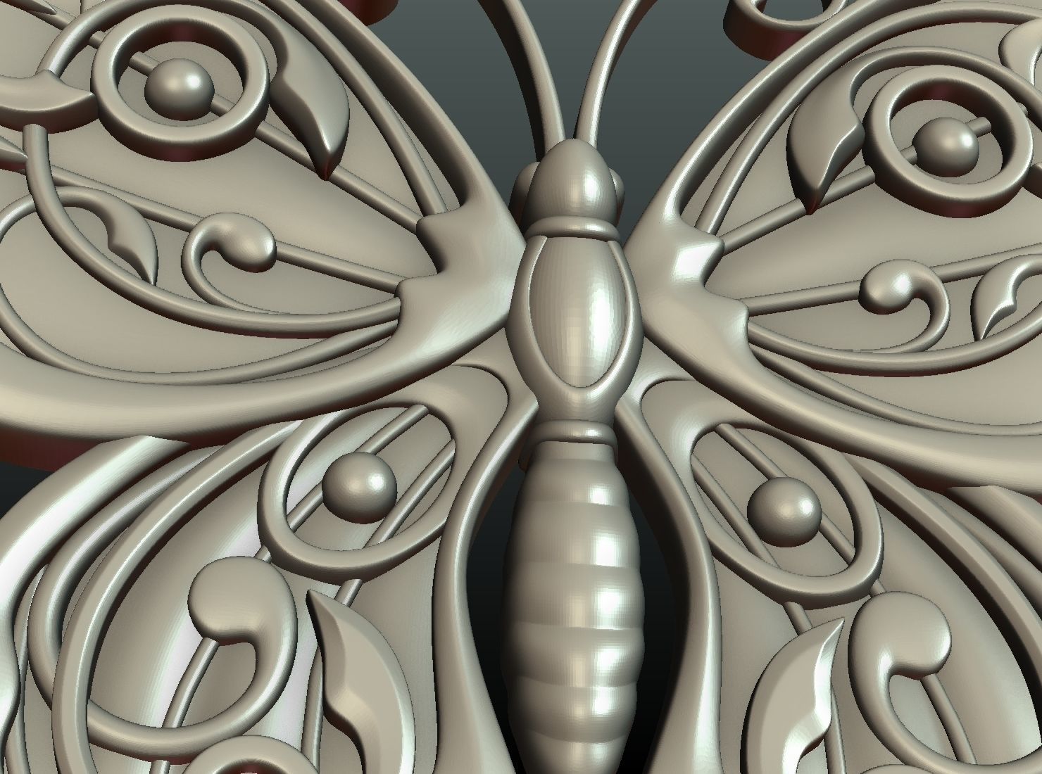 Butterfly Relief 3D print model_12