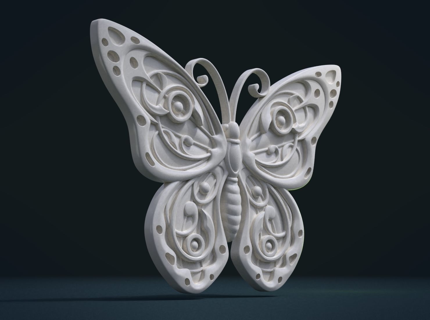 Butterfly Relief 3D print model_4