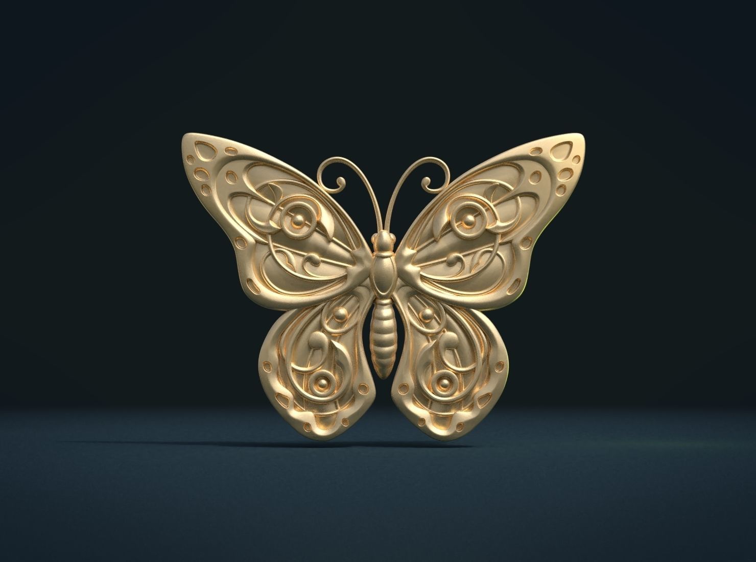 Butterfly Relief 3D print model_7