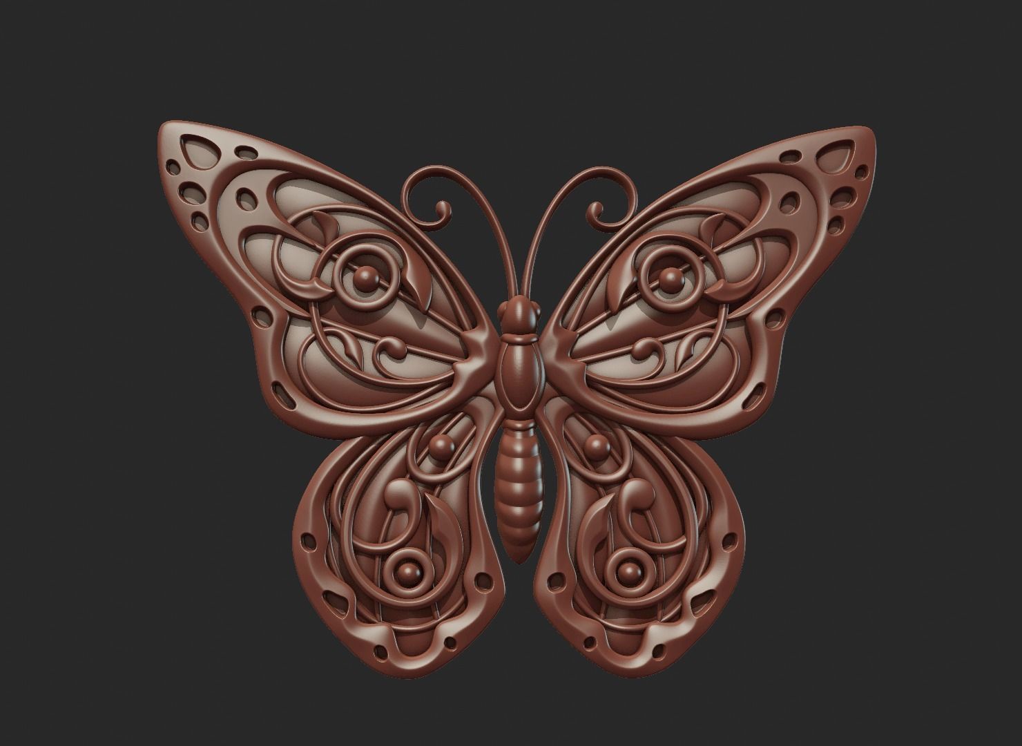 Butterfly Relief 3D print model_22