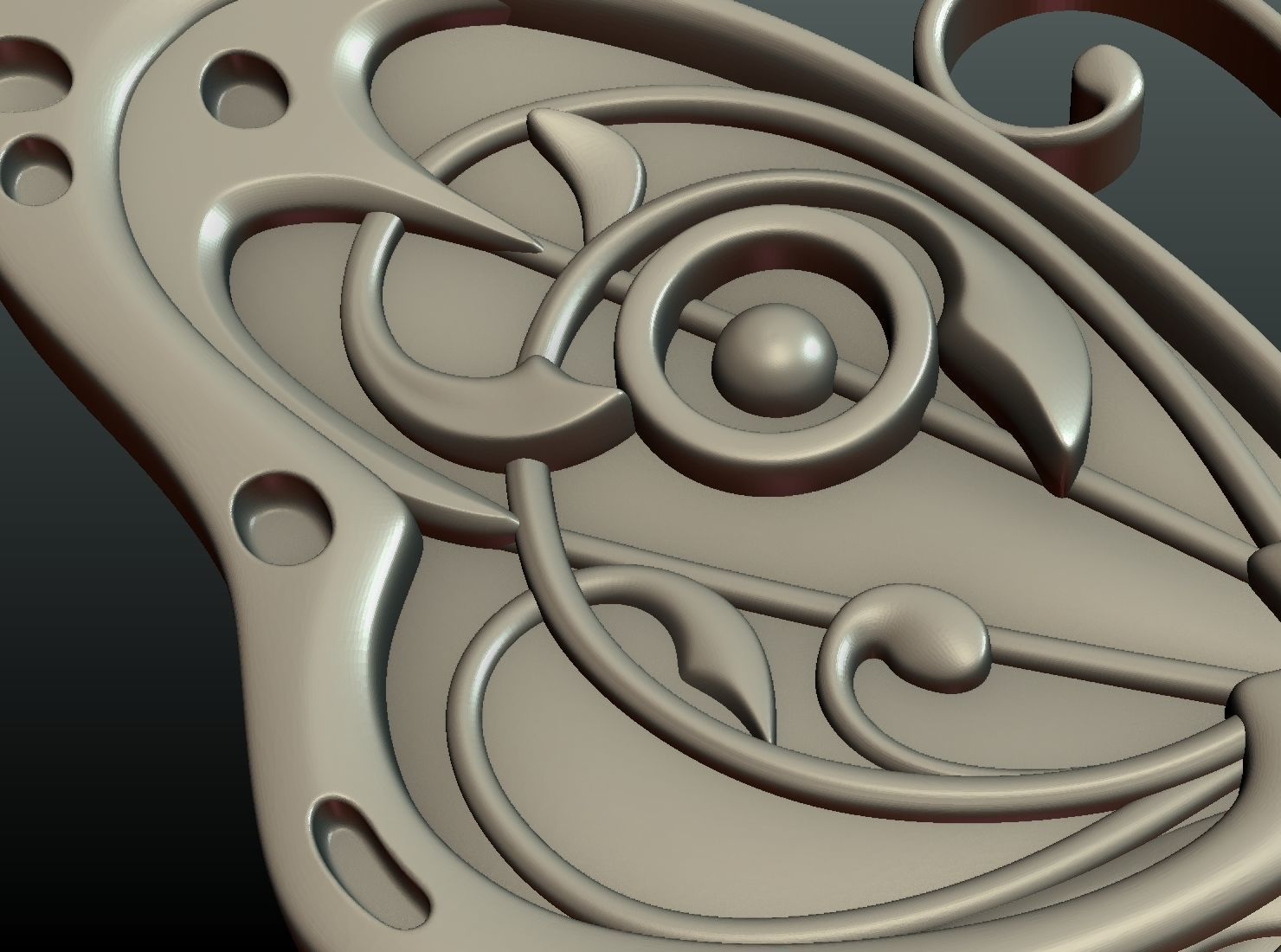 Butterfly Relief 3D print model_13