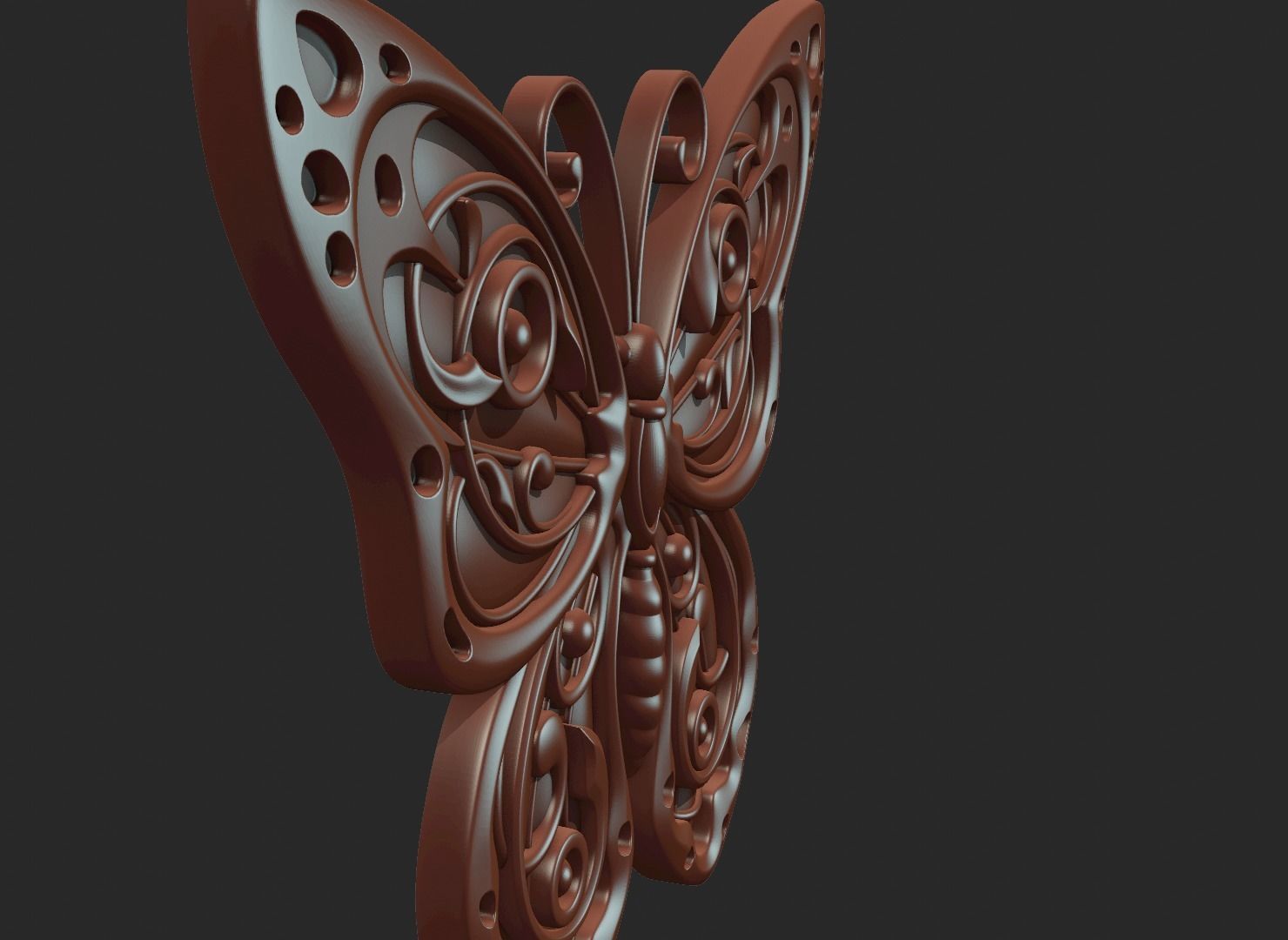 Butterfly Relief 3D print model_24