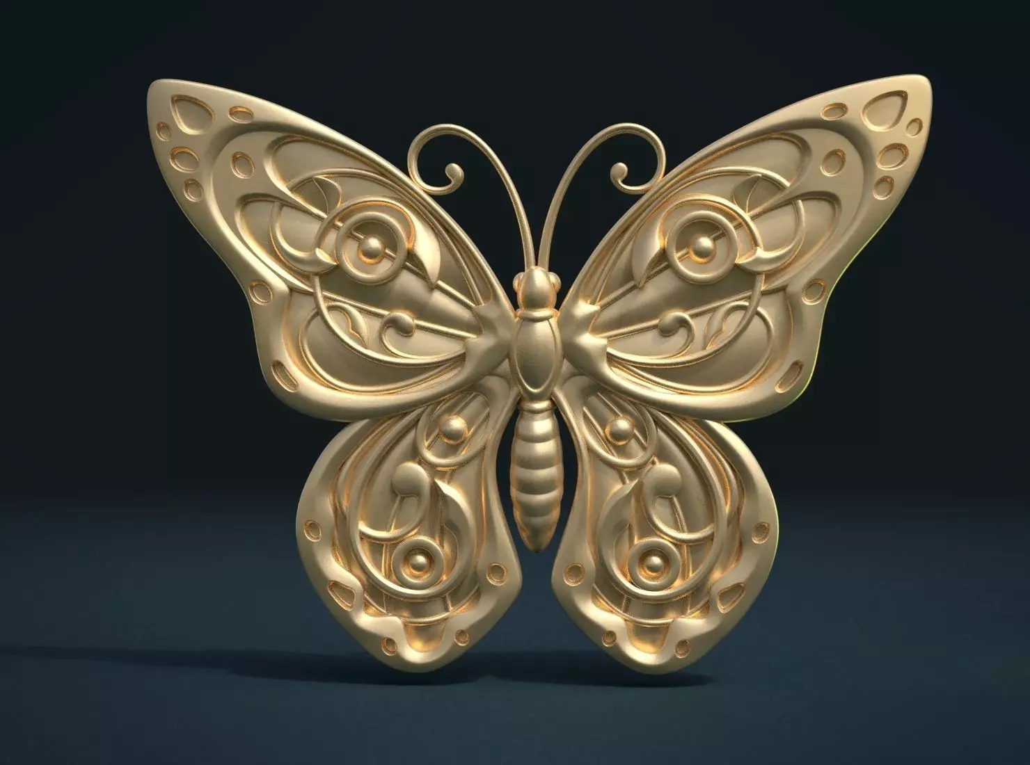 Butterfly Relief 3D print model_0