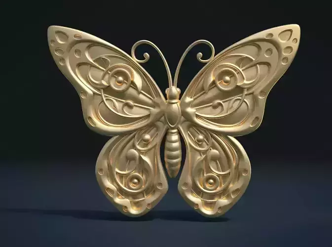 Butterfly Relief 3D print model