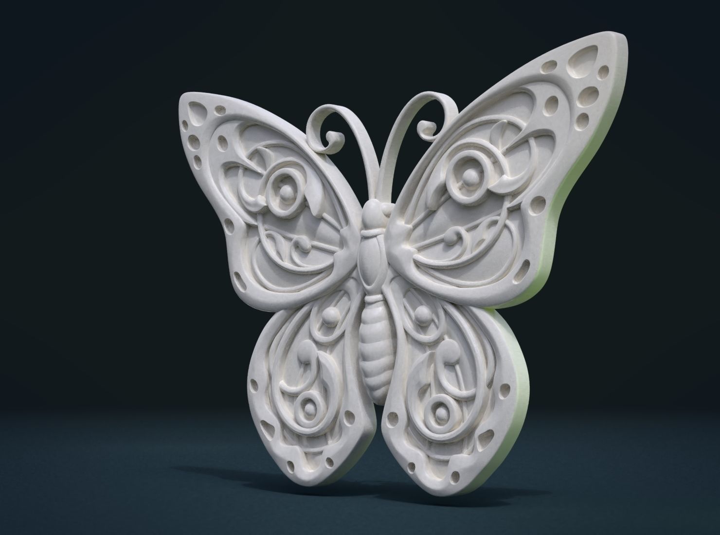 Butterfly Relief 3D print model_6