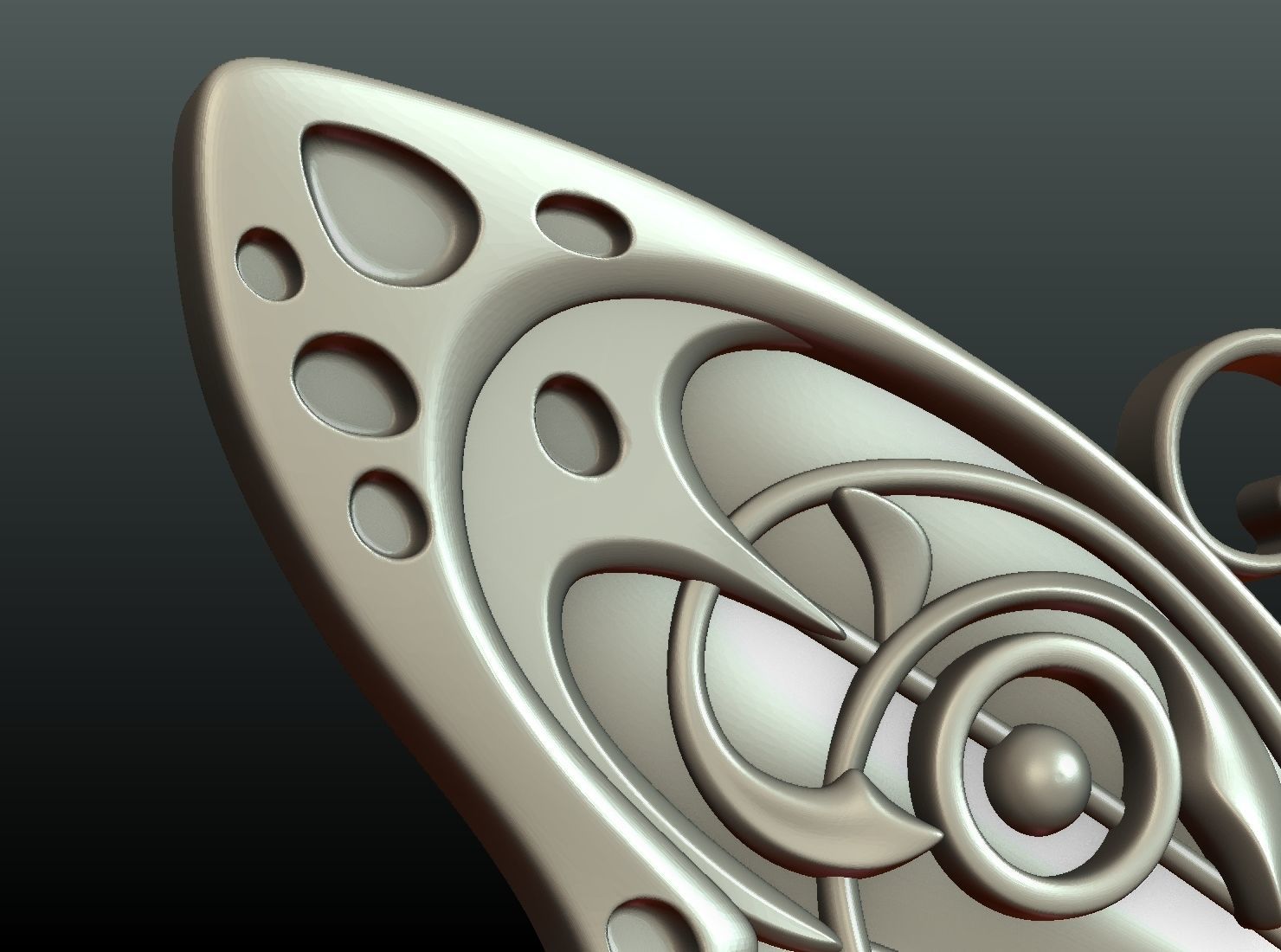 Butterfly Relief 3D print model_14