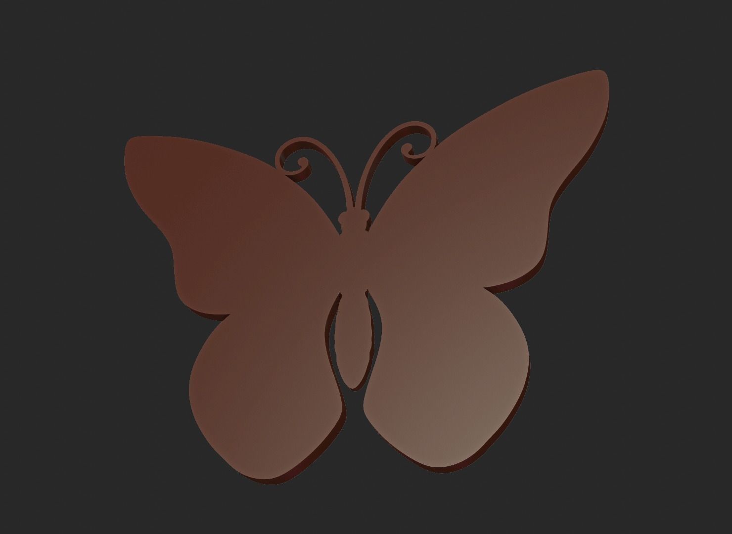 Butterfly Relief 3D print model_23