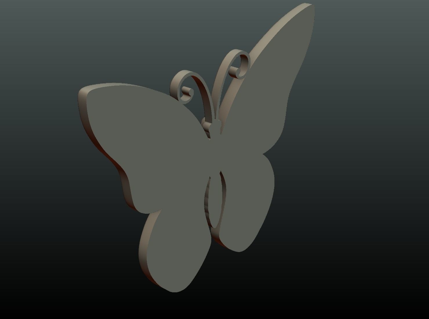 Butterfly Relief 3D print model_11