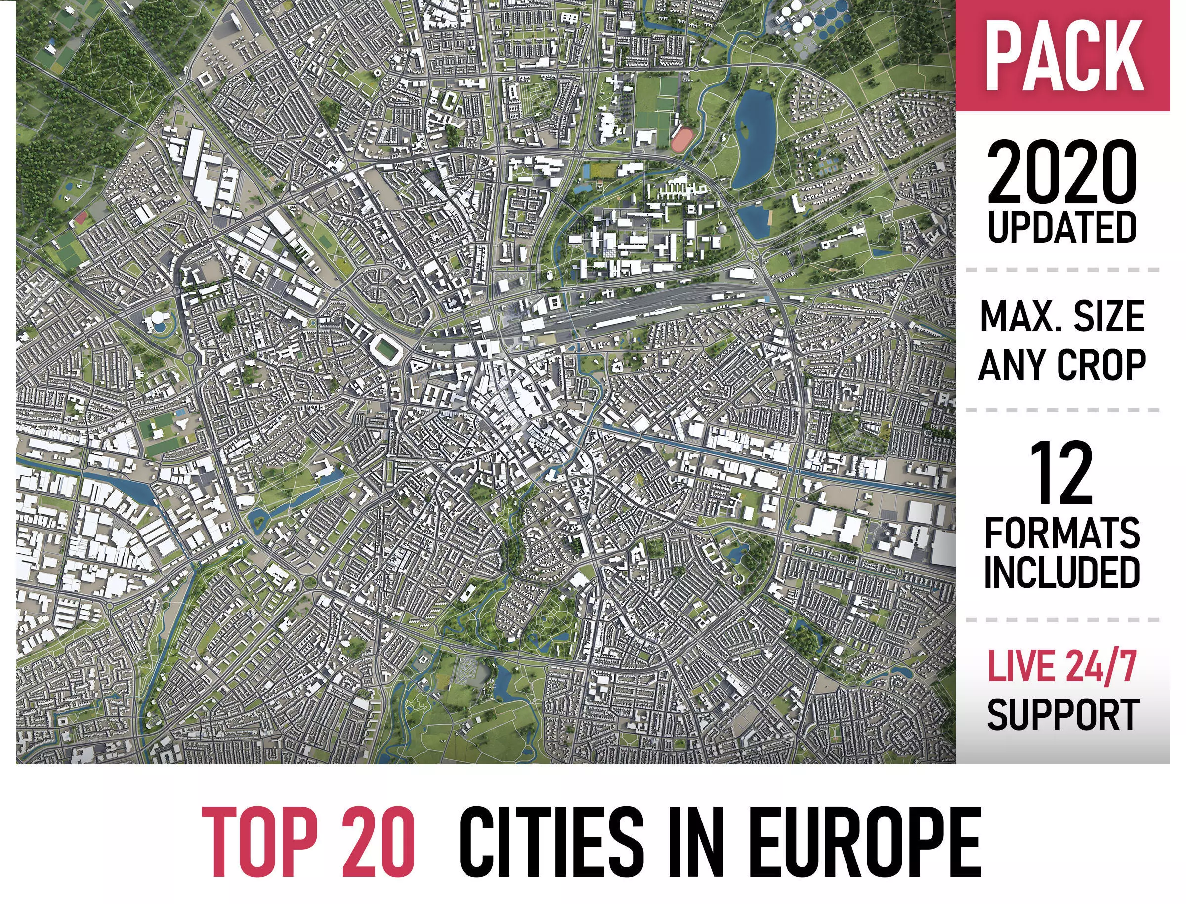 TOP 20 Cities in Europe 3D Model Collection_0