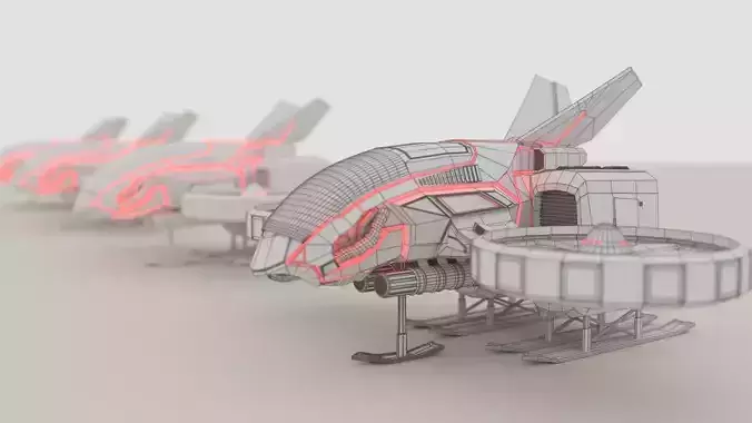  S42 Scout Aircraft free Blender File