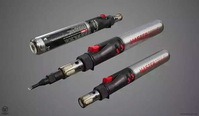 Soldering Torch Low-poly 3D model