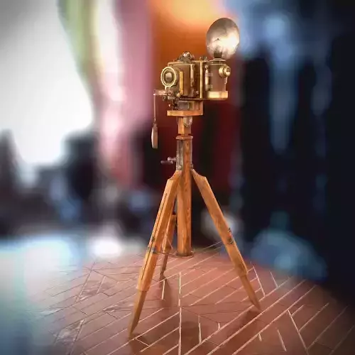 Vintage Camera Low-poly 3D model