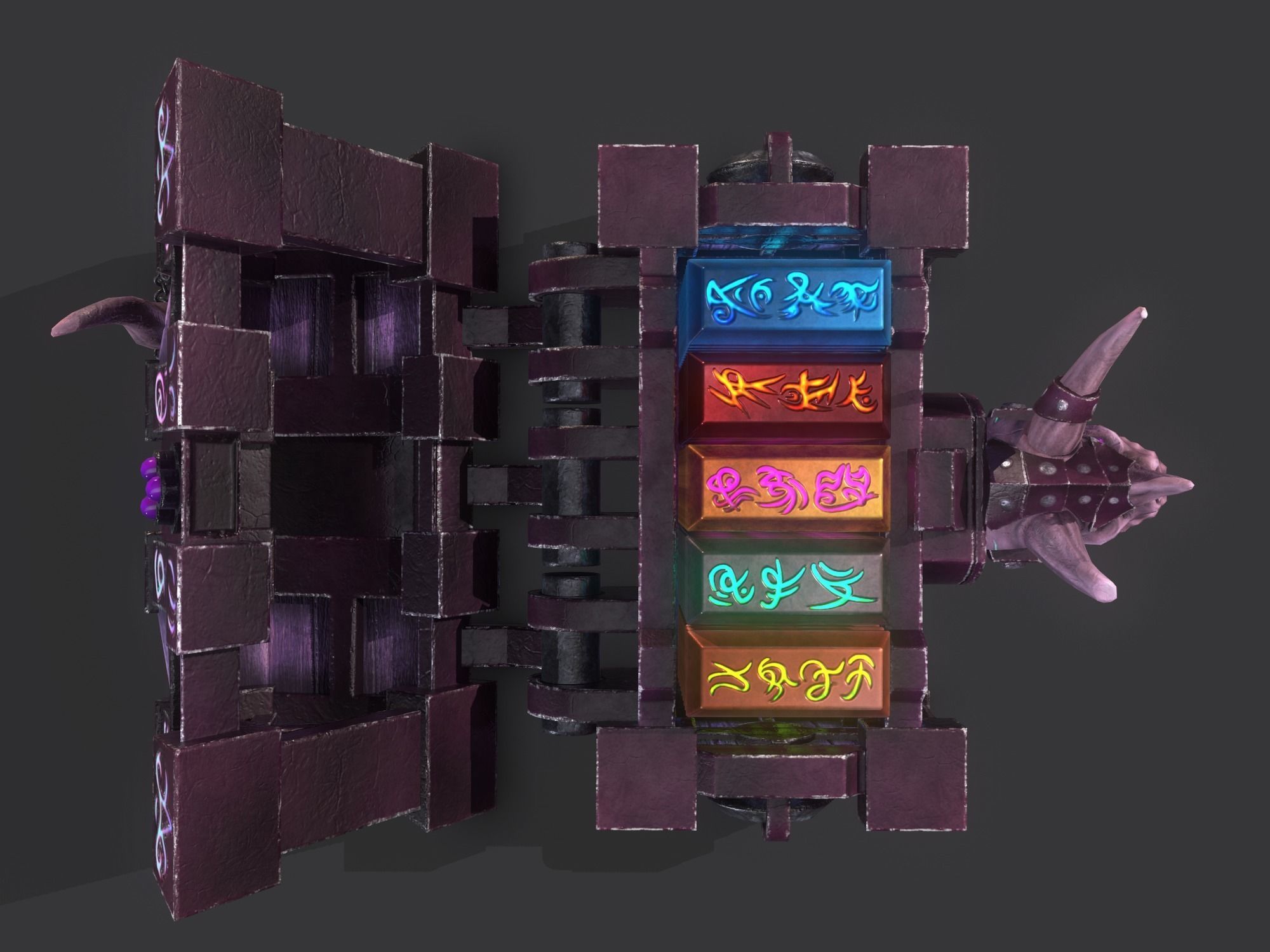 fantasy chest and ingot Low-poly 3D model_30