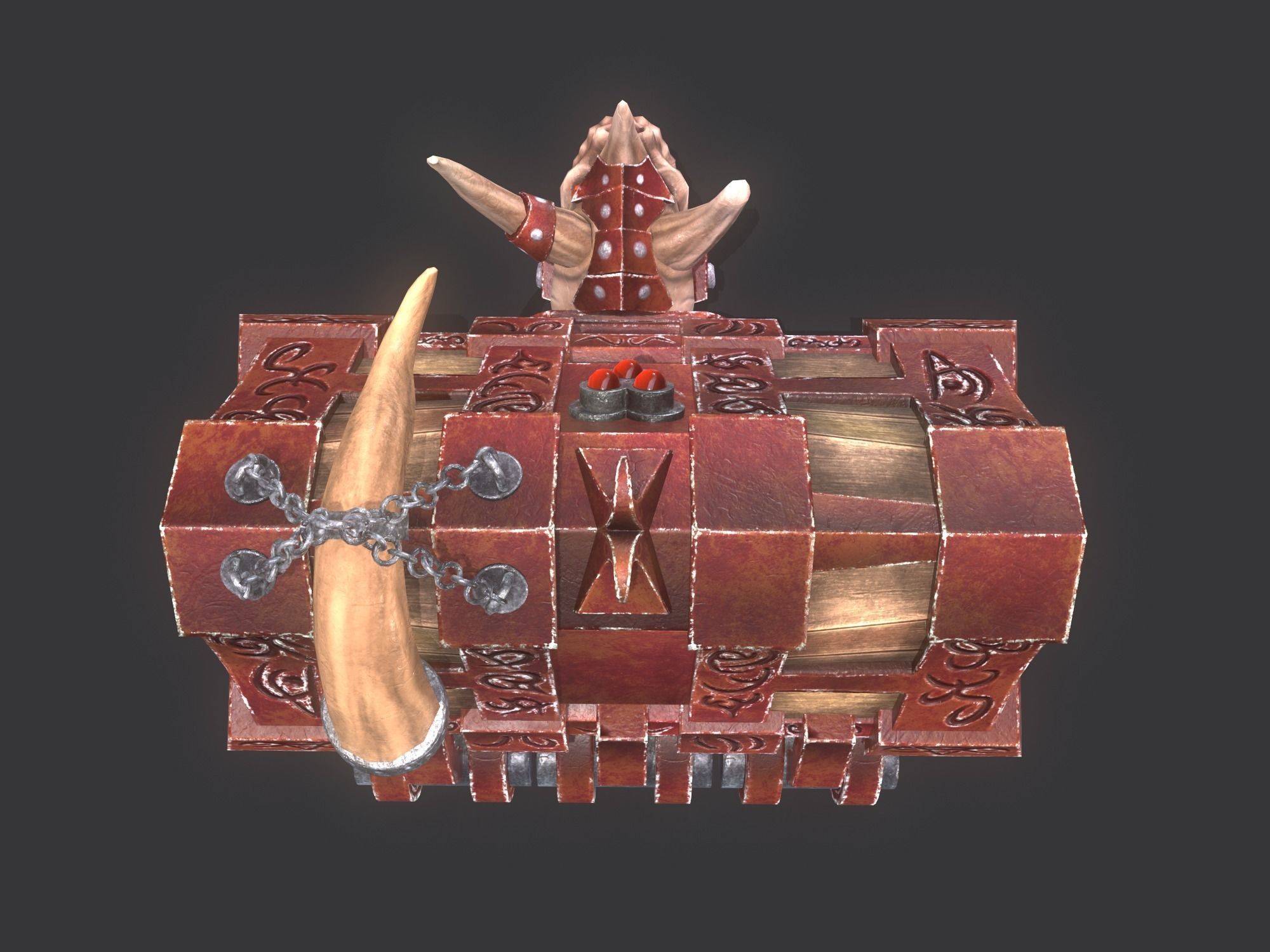 fantasy chest and ingot Low-poly 3D model_21
