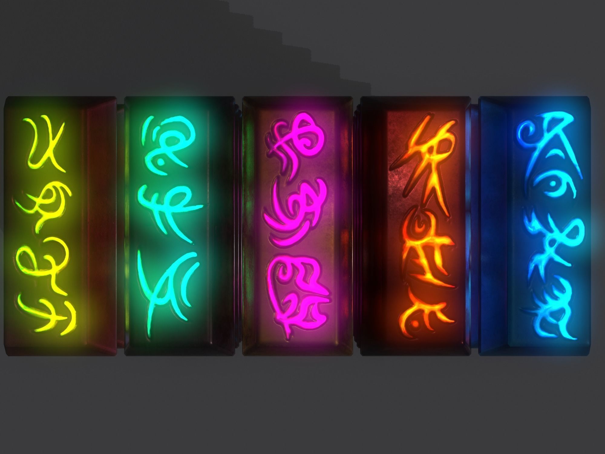 fantasy chest and ingot Low-poly 3D model_52