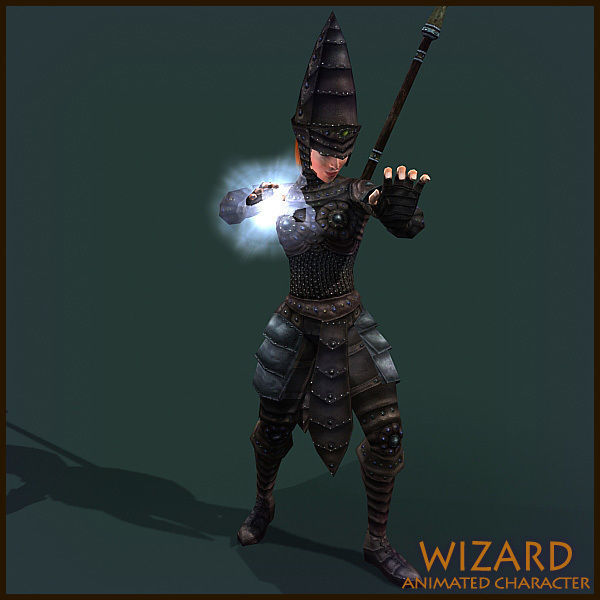 Animated Wizard Baby Low-poly 3D model_5