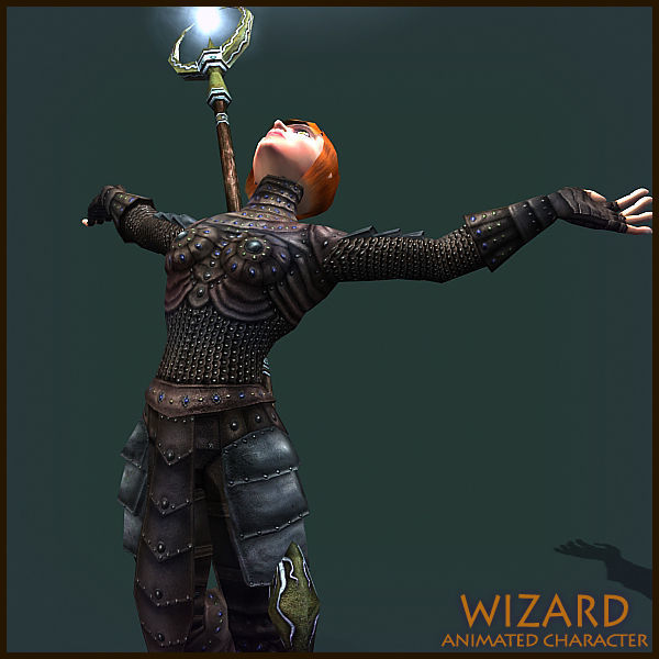 Animated Wizard Baby Low-poly 3D model_11