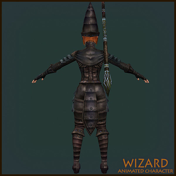 Animated Wizard Baby Low-poly 3D model_4