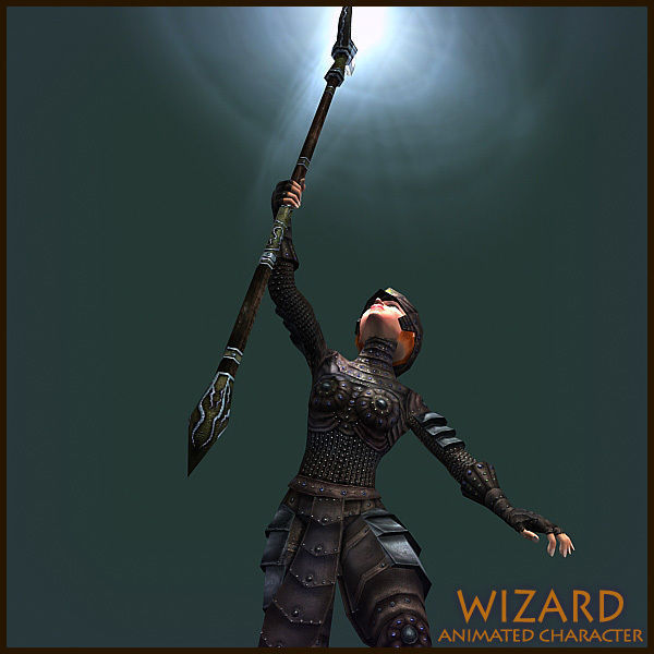 Animated Wizard Baby Low-poly 3D model_6