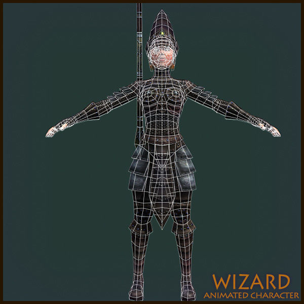 Animated Wizard Baby Low-poly 3D model_3