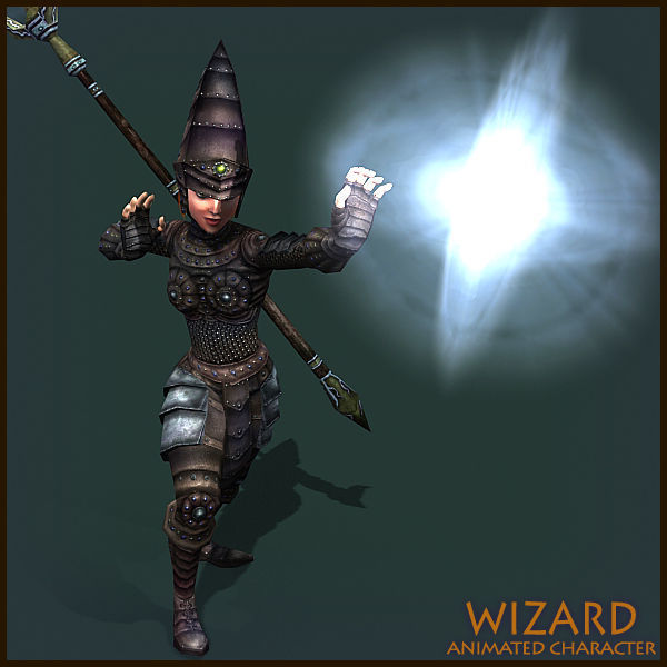 Animated Wizard Baby Low-poly 3D model_12