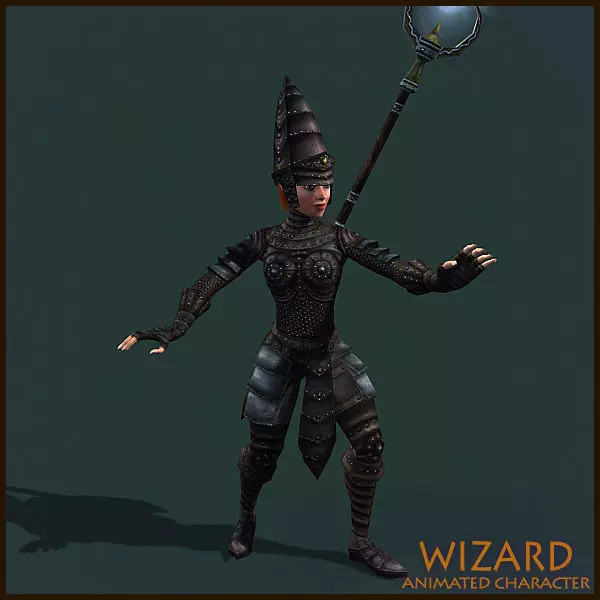 Animated Wizard Baby Low-poly 3D model_0