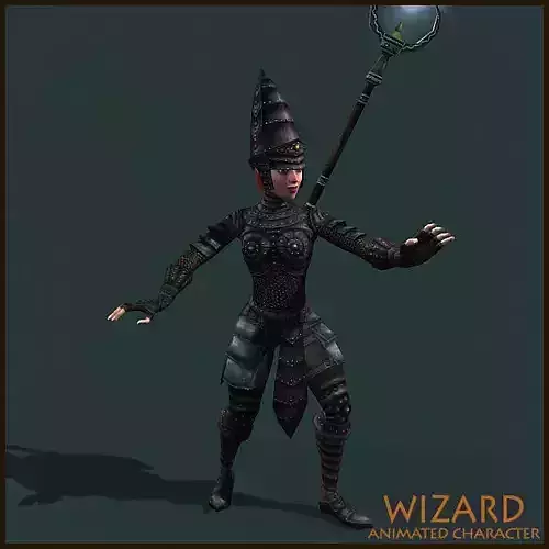 Animated Wizard Baby Low-poly 3D model