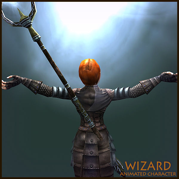 Animated Wizard Baby Low-poly 3D model_10