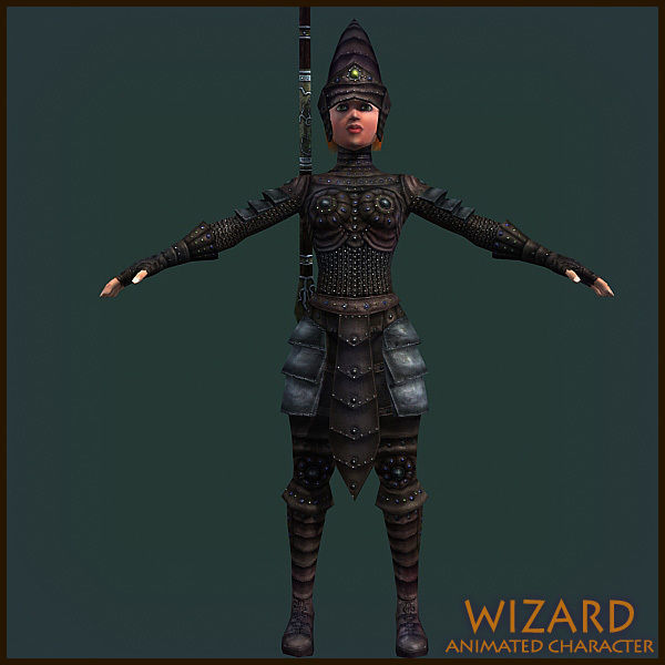 Animated Wizard Baby Low-poly 3D model_2