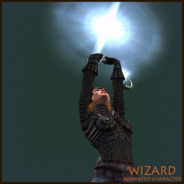 Animated Wizard Baby Low-poly 3D model_9