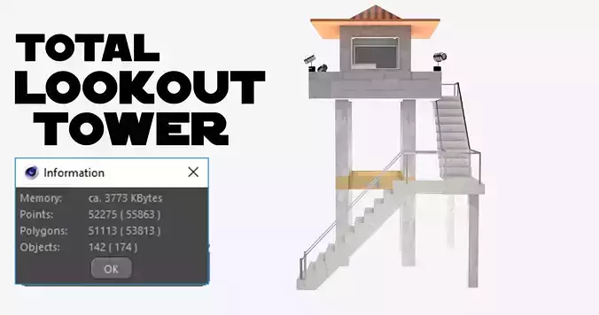 Looktout Tower - Whatch Tower - Lowpoly