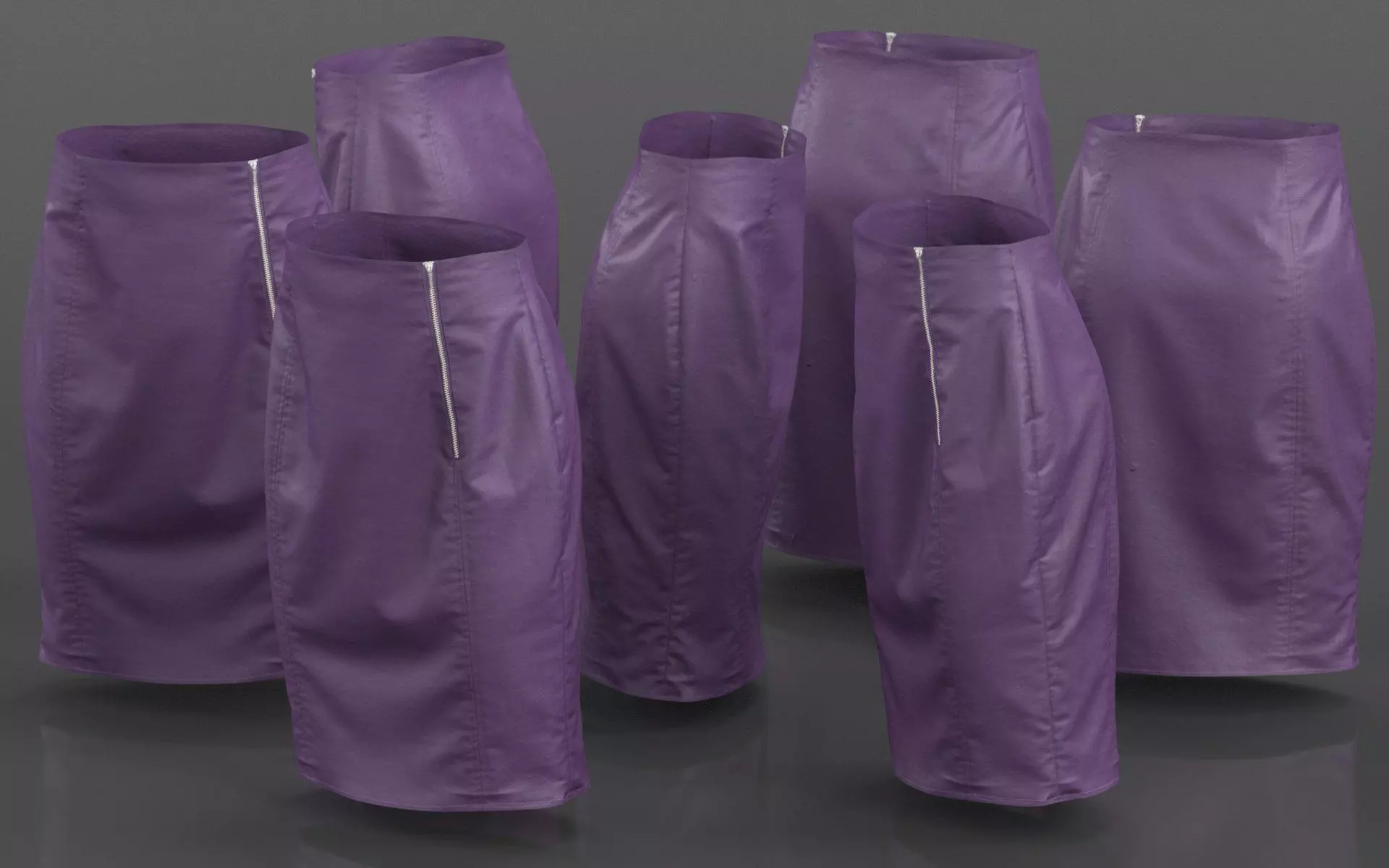 Purple Pencil Skirt Low-poly 3D model