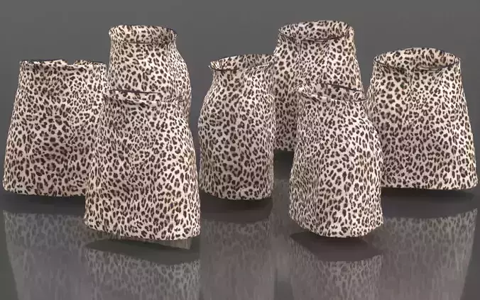 Leopard Print Sexy Skirt Low-poly 3D model