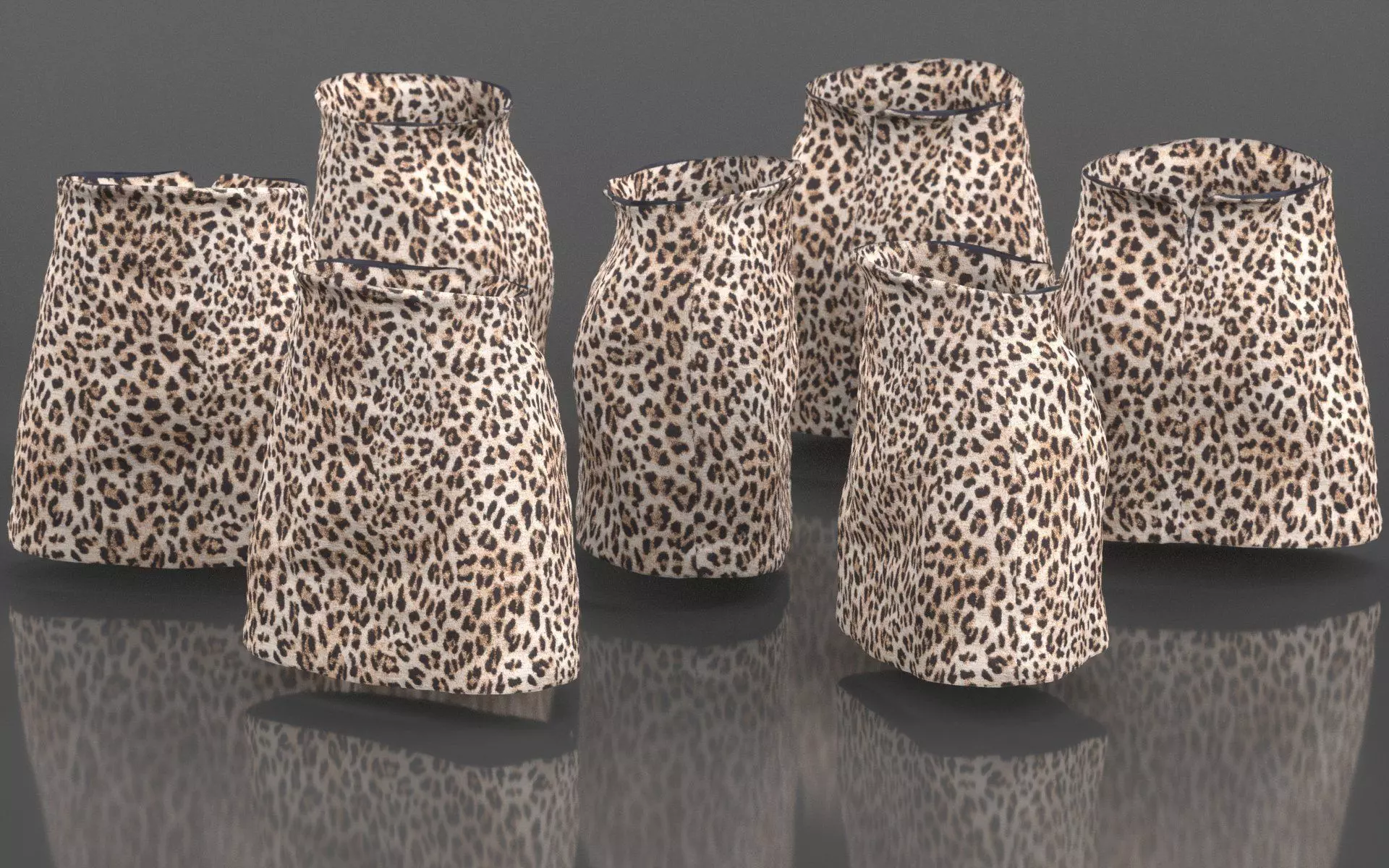 Leopard Print Skirt Low-poly 3D model