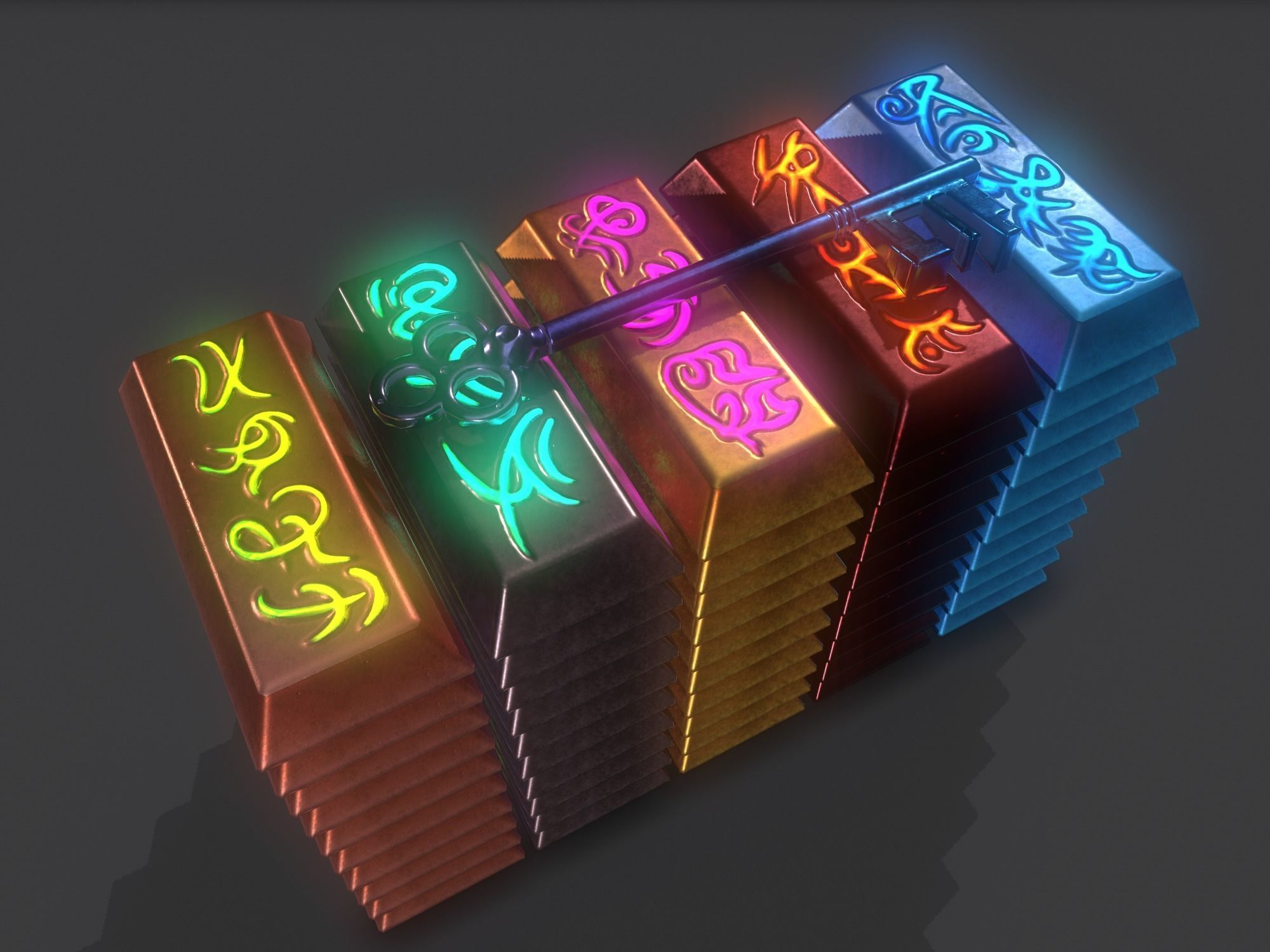 fantasy ingot Low-poly 3D model_1
