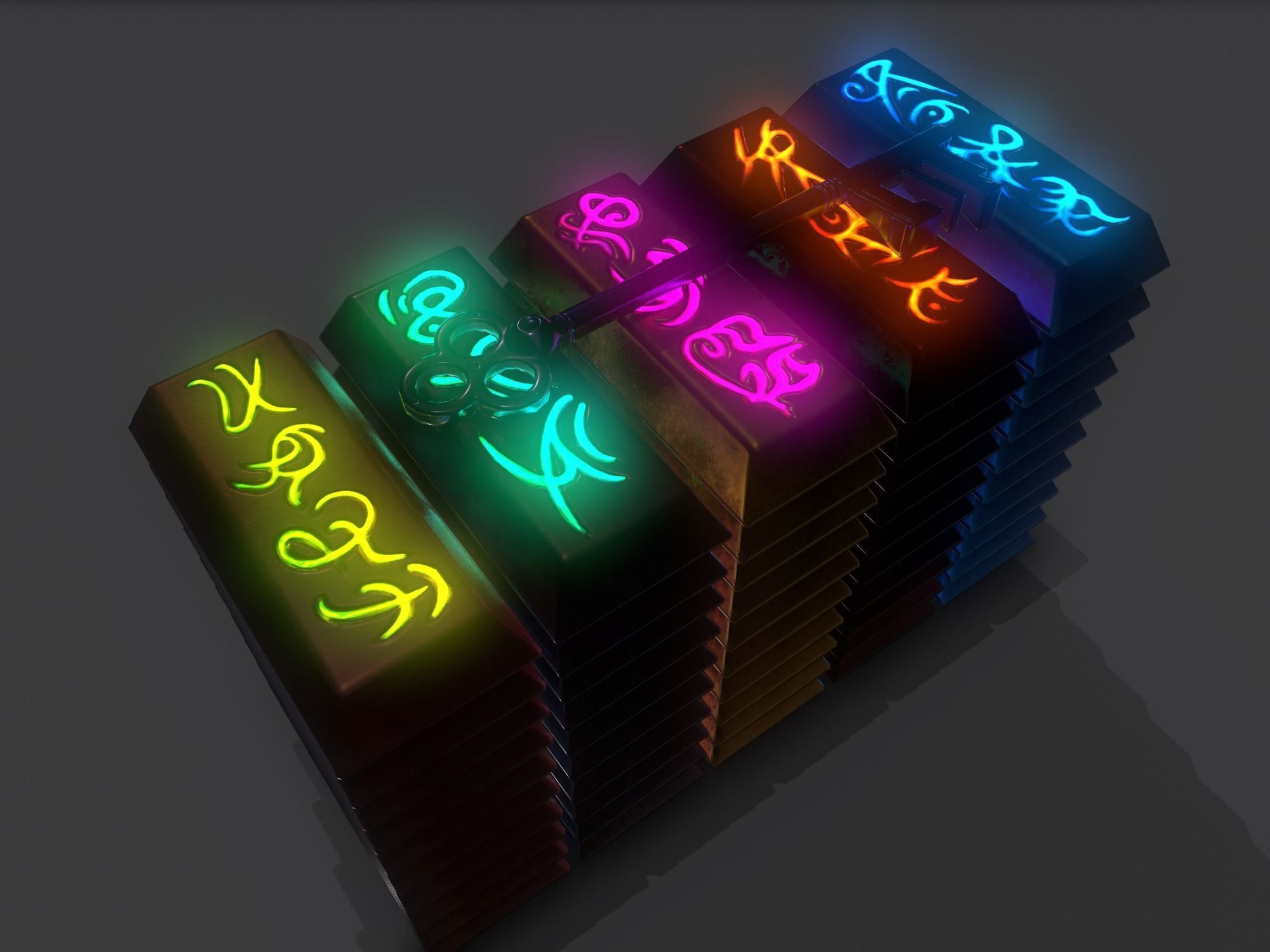 fantasy ingot Low-poly 3D model_8