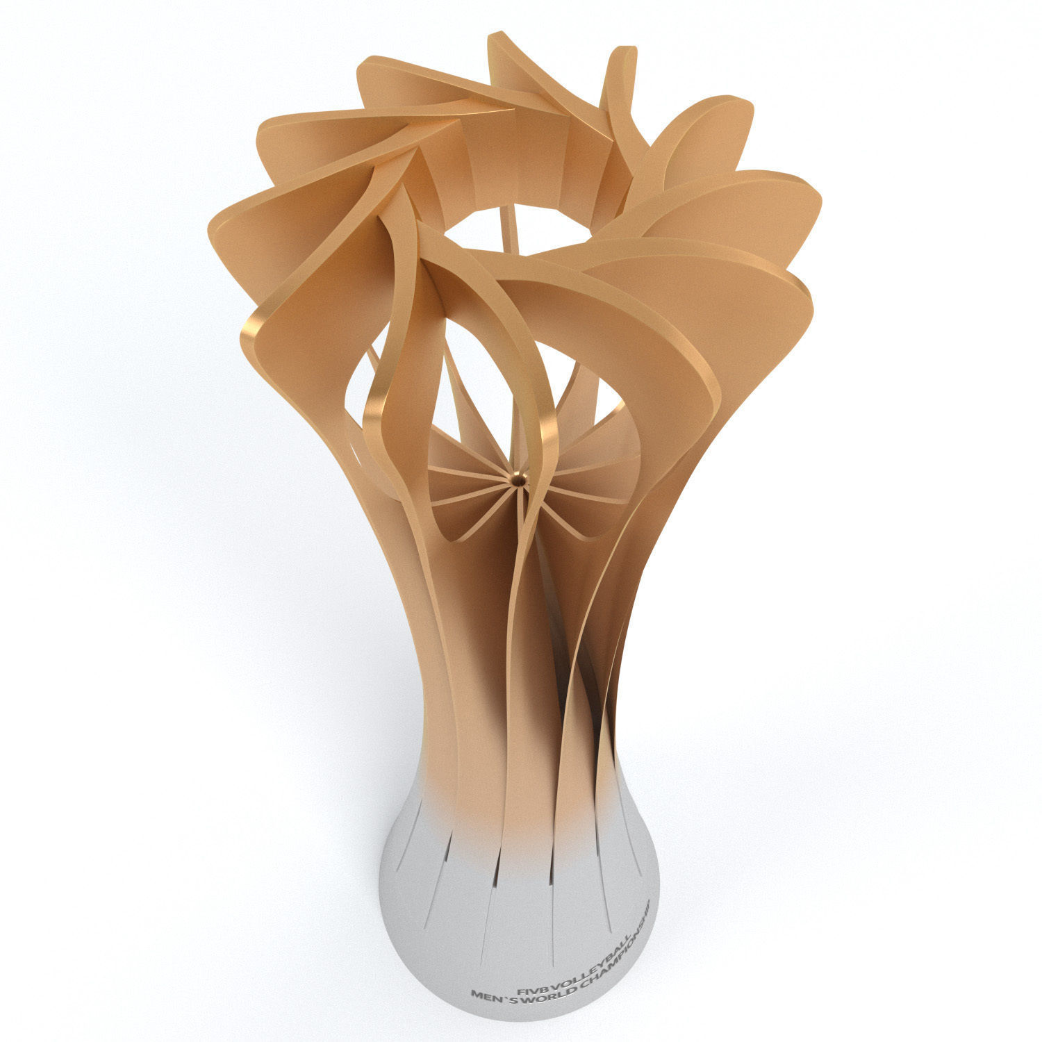 Volleyball World Championship Cup Trophy low poly Low-poly 3D model_8