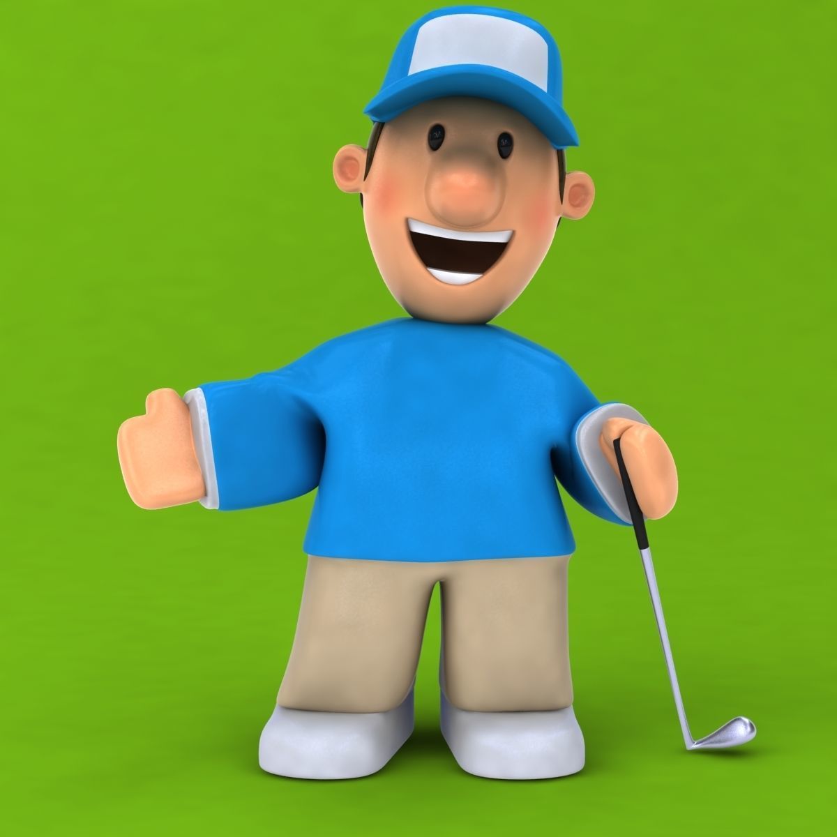 Fun Golfer 3D model_3