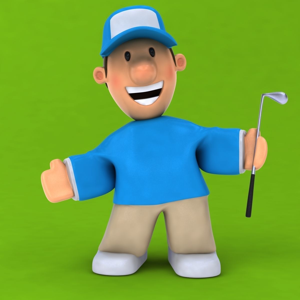 Fun Golfer 3D model_6