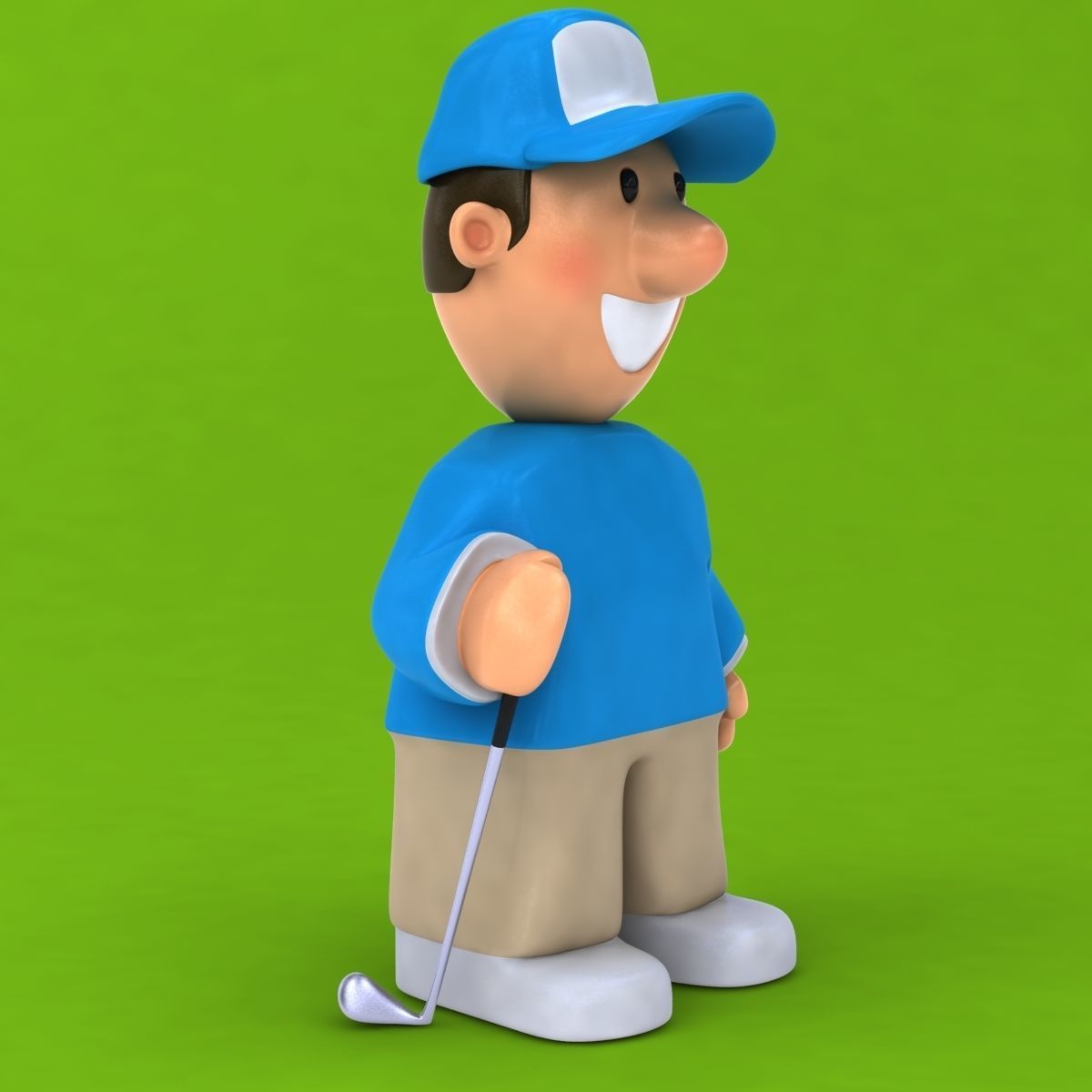 Fun Golfer 3D model_2