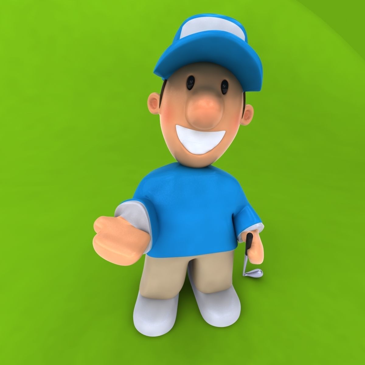 Fun Golfer 3D model_12