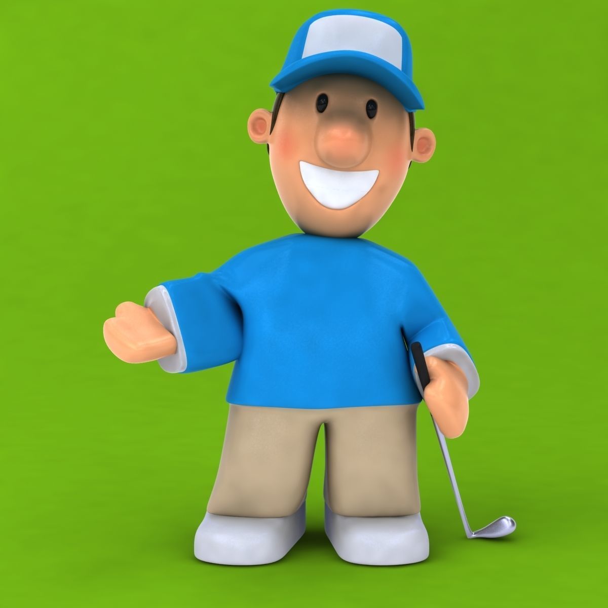 Fun Golfer 3D model_11